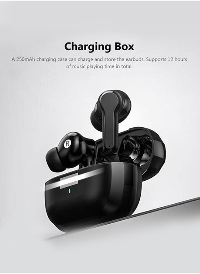 dida-cosmos - LP1S Upgrade TWS Bluetooth 5.0 Earbuds Wireless Earphone HIFI Stereo Bass ANC Noise Reduction IPX4 Waterproof Headphones Sports Gaming Headsets with Mic Black - Image 1