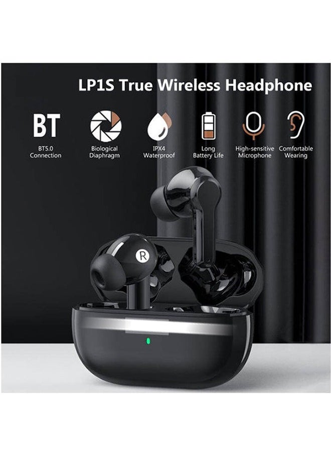 dida-cosmos - LP1S Upgrade TWS Bluetooth 5.0 Earbuds Wireless Earphone HIFI Stereo Bass ANC Noise Reduction IPX4 Waterproof Headphones Sports Gaming Headsets with Mic Black - Image 1