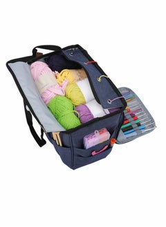 Knitting Bag Portable, Yarn Storage Tote Bag, Portable Cotton with Slits & Pockets for Needles, Yarn, Crochet Hooks and Supplies, Prevents Tangling (Only Bag) - pzsku/Z827F623CB66592B00210Z/45/_/1666670245/06cbfe4c-23ea-49a0-b2e5-e27c3815ecbd