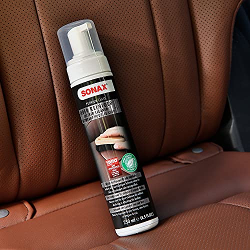 SONAX Premium Class Leather Cleaner | Powerful Foaming Formula for Deep Cleaning Smooth & Perforated Leather | Removes Stubborn Dirt, Stains & Blue Jean Transfer | Safe & Non-Drying | 281141 | 250ml - Image 3