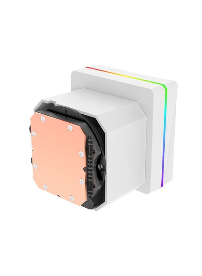 Thermaltake TH240 V3 ARGB Sync 240mm AIO Liquid CPU Cooler – Dual 120mm PWM Fans, Infinity Mirror Pump, 27mm Radiator, 355W TDP, Intel & AMD Compatible, White | CL-W467-PL12SW-A - Image 3
