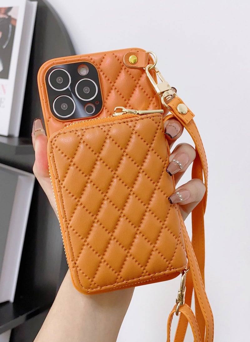 Suteni Crossbody Strap Back Cover Card Slots Leather Phone Case for iPhone  - Image 1