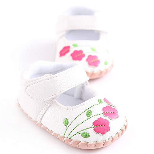 Meckior Infant Baby Girl Sandals Soft Non-Slip Rubber Sole Handmade Princess Wedding Dress Shoes Toddler First Walkers - Image 1