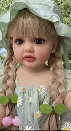 KOKOMANDY Reborn Baby Dolls Girl 22 Inch Silicone Full Body That Look Real Life Reborn Newborn Baby Doll Realistic Washable Babies with Long Blonde Hair Anatomically Correct Doll Toys for Age 6 - Image 5