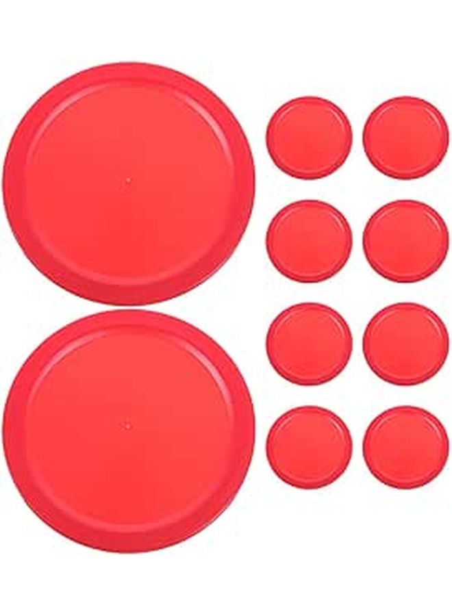 Red 64mm Air Hockey Puck 10 Pack Replacement for Table Game Machine