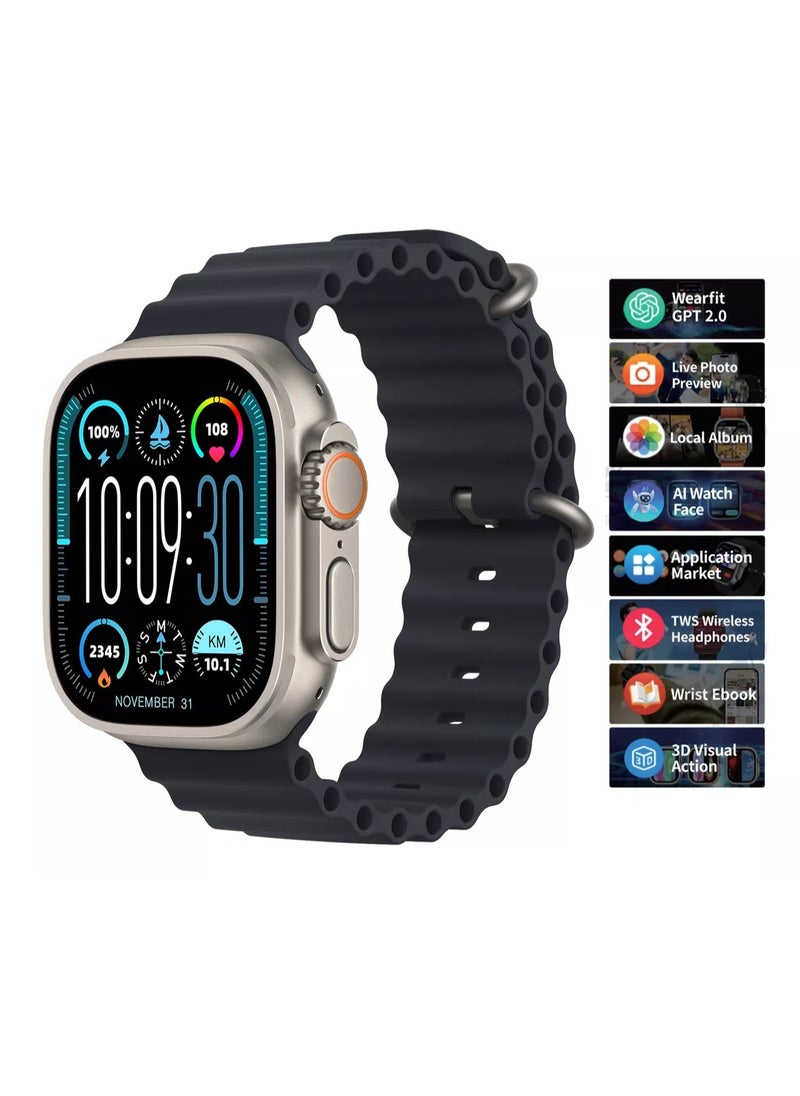 Wearfit Pro HK 10 Ultra 3 Multifunctional Super Amoled Watch For Men and Women With Wireless Charging  - Image 1