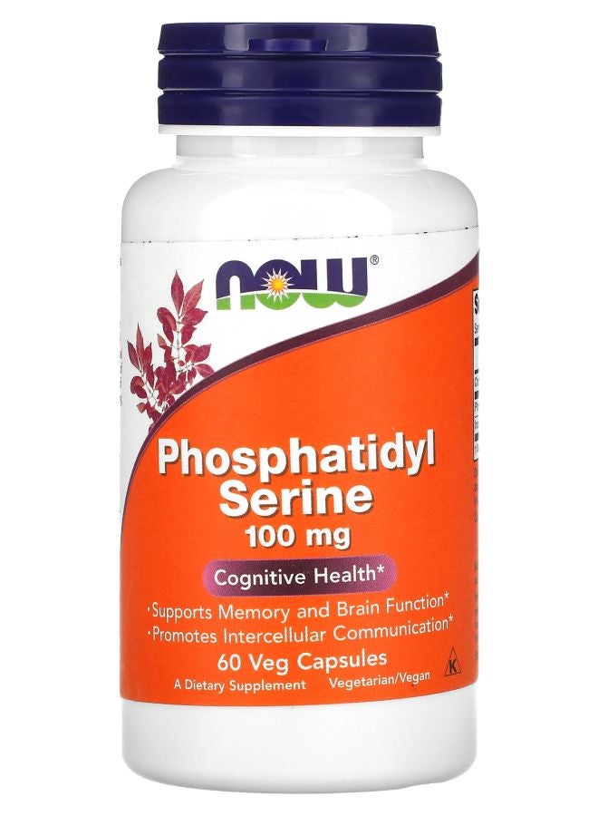 now فوسفاتيديل سيرين 100 ملغ 60 كبسولة نباتية