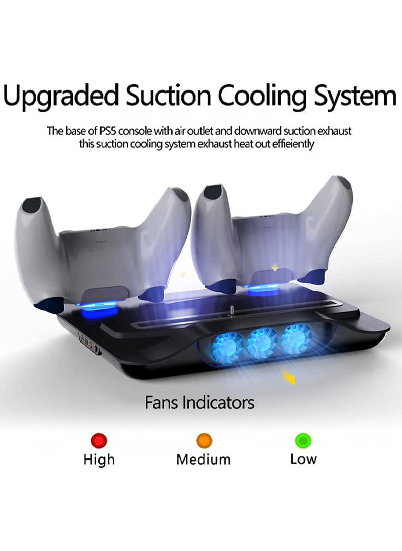 MissTiara - PS5 Cooling Fans System Station PlayStation 5 Efficient Cooling System with Charging Station and LED Indicator - Image 1