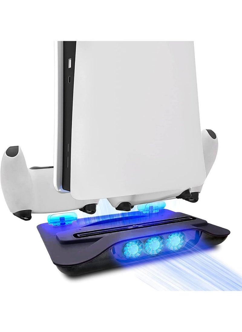 MissTiara - PS5 Cooling Fans System Station PlayStation 5 Efficient Cooling System with Charging Station and LED Indicator - Image 1