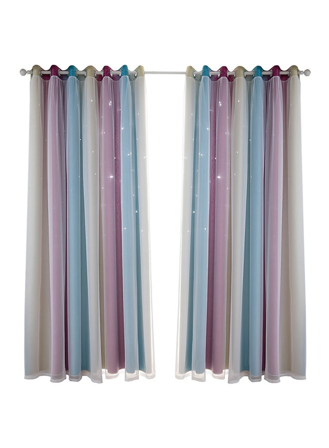 إسكدنيا ستائر تعتيم بتصميم نجوم متعدد الألوان 1.5x27بوصة - Image 1