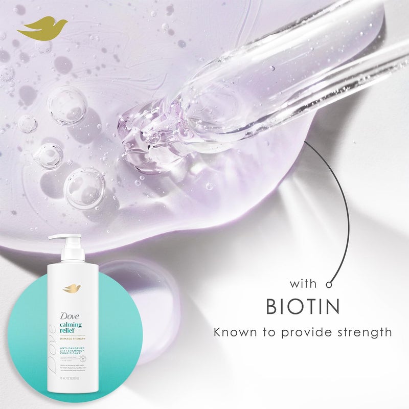 Dove Dandruff Shampoo & Conditioner 2-in-1, DermaCare Calming Relief with Pyrithione Zinc + Beauty Bar Soap for Sensitive Skin 8-Pack â€“ Relief for Itchy Scalp and Dry Skin (9 Piece Set) - Image 4