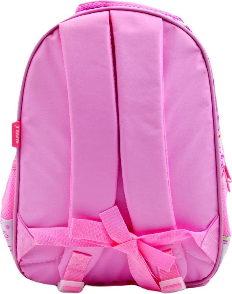 muggle 2 Compartment Soft Rainbow Pink School Backpack (MU-6696)