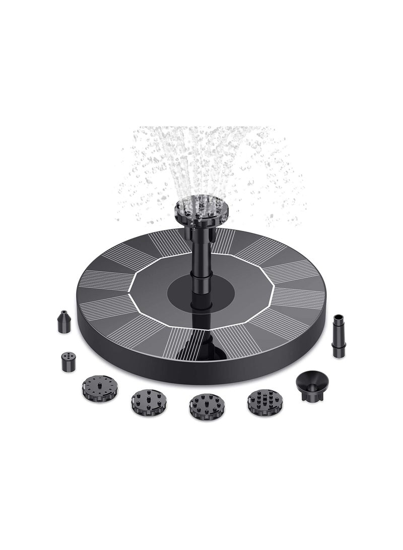 Generic 2.5W Solar Fountain Pump Solar Bird Bath Fountain with 6 Nozzles, Solar Water Fountain for Garden/Ponds/Pool/Fish Tank /Outdoor - Image 2