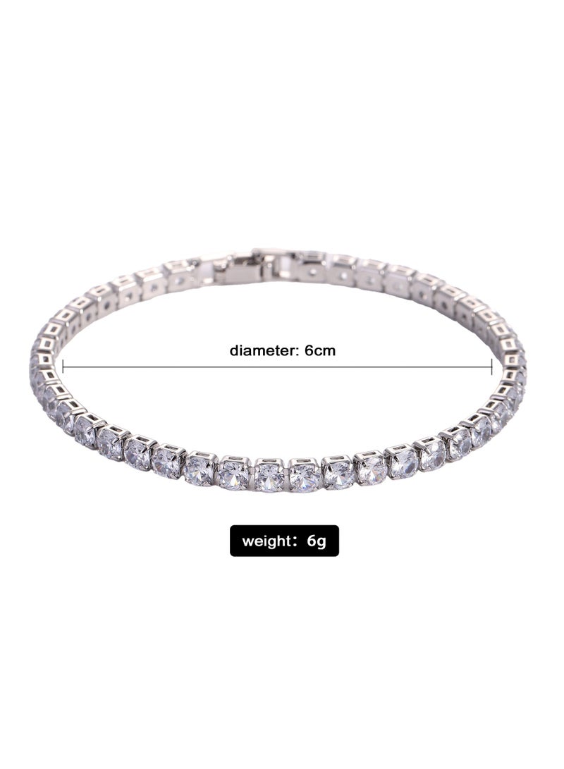 طقم أساور التنس للنساء، طقم مجوهرات من الزركونيا المكعبة المتلألئة مكون من قطعتين مع صندوق هدايا - هدايا أنيقة لأعياد الميلاد، والذكرى السنوية، وعيد الحب - Image 4