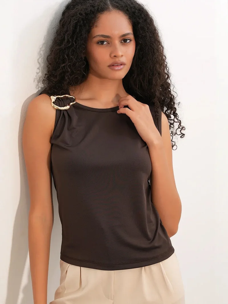 بيغ دارت BDART Sleeveless Ribbed Knit Blouse