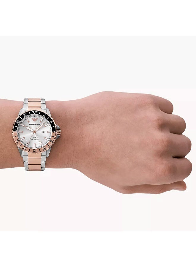 EMPORIO ARMANI Men Emporio Armani Men's GMT Dual Time Watch - Image 5