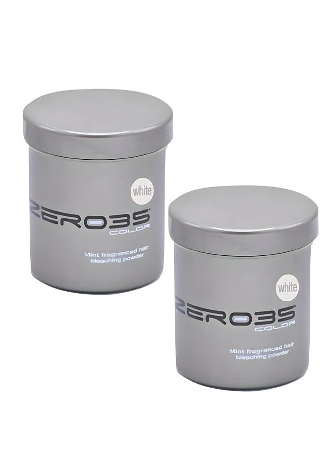 zero35 2 Pieces Mint Fragranced Hair Bleaching Powder White 500ml - Image 1