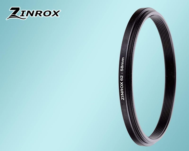 ZINROX® 62-58mm Step Down Lens Filter Adapter Ring, Set of 1 Piece - Size : 62mm to 58mm Stepping Ring - Image 3