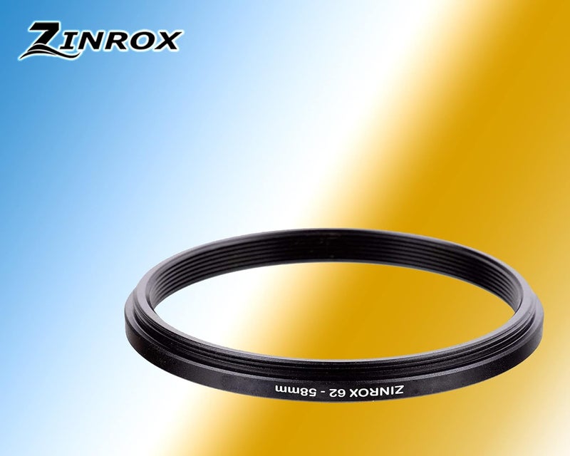 ZINROX® 62-58mm Step Down Lens Filter Adapter Ring, Set of 1 Piece - Size : 62mm to 58mm Stepping Ring - Image 5
