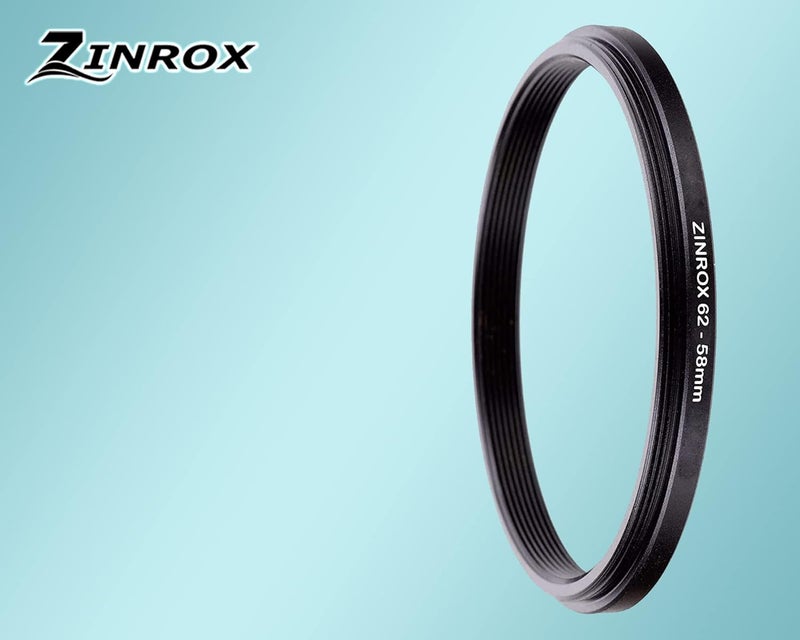 ZINROX® 62-58mm Step Down Lens Filter Adapter Ring, Set of 1 Piece - Size : 62mm to 58mm Stepping Ring - Image 4