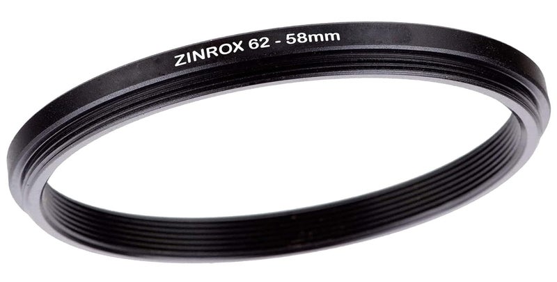 ZINROX® 62-58mm Step Down Lens Filter Adapter Ring, Set of 1 Piece - Size : 62mm to 58mm Stepping Ring - Image 1