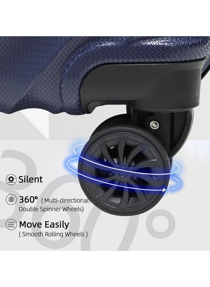 MIAZIB MIAZIB Luggage Sets Suitcases with Wheels Suitcase set Hardshell Luggage sets Clearance Luggage sets with TSA Lock 20/24/28 Inch Luggage Lightweight Suitcases with Wheels Navy Blue  - Image 3