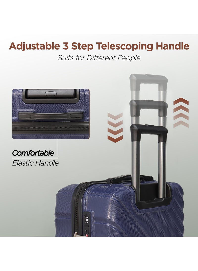 MIAZIB MIAZIB Luggage Sets Suitcases with Wheels Suitcase set Hardshell Luggage sets Clearance Luggage sets with TSA Lock 20/24/28 Inch Luggage Lightweight Suitcases with Wheels Navy Blue  - Image 4