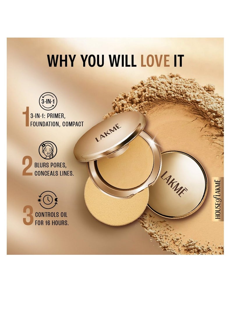 LAKME 9 To 5 Primer Matte Powder Foundation Compact Ivory Cream Long Lasting Buildable Coverage For A Matte Finish Lightweight Face Makeup 9 G - Image 2