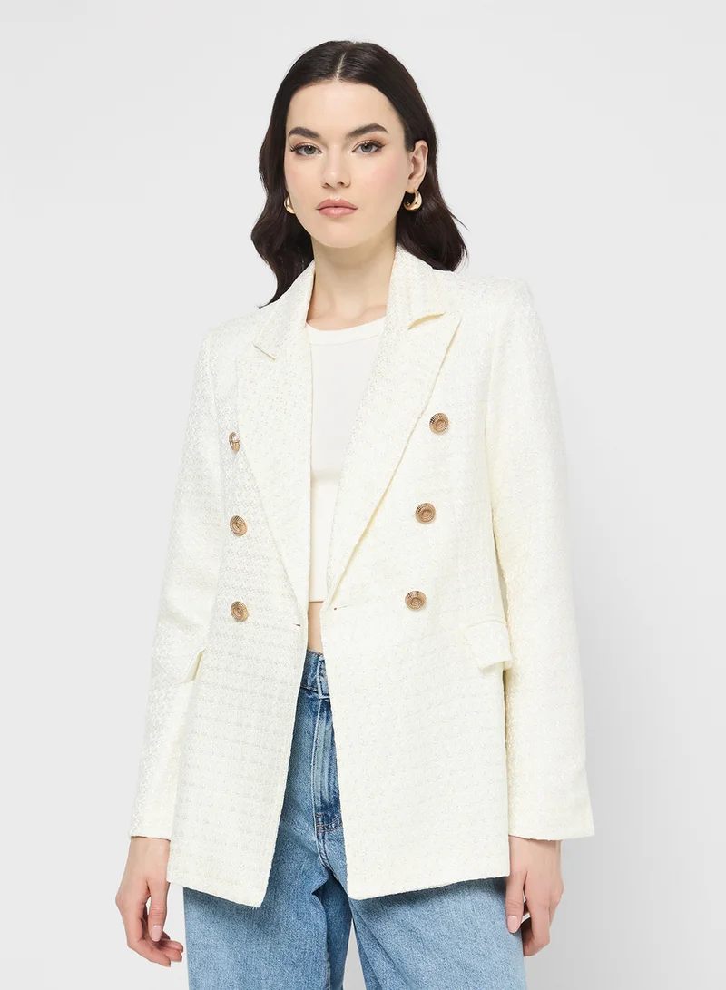 Ginger Classic Tweed Structured Blazer