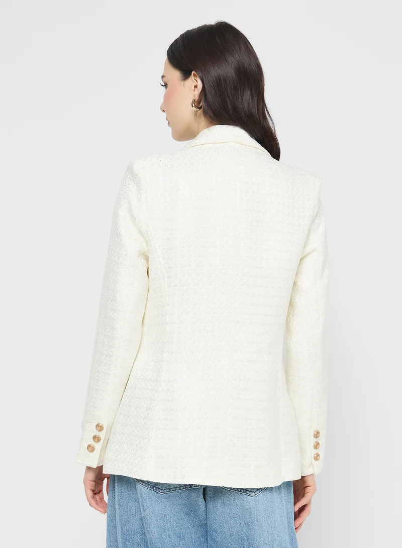 Ginger Classic Tweed Structured Blazer