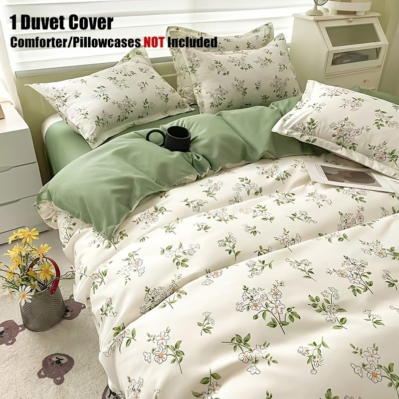 1pc Duvet Cover Set, Suitable for All Seasons, Machine Washable Bedding, Floral Duvet Cover (Does Not Include Comforter, Pillowcases, or Bed Sheet) - Image 2