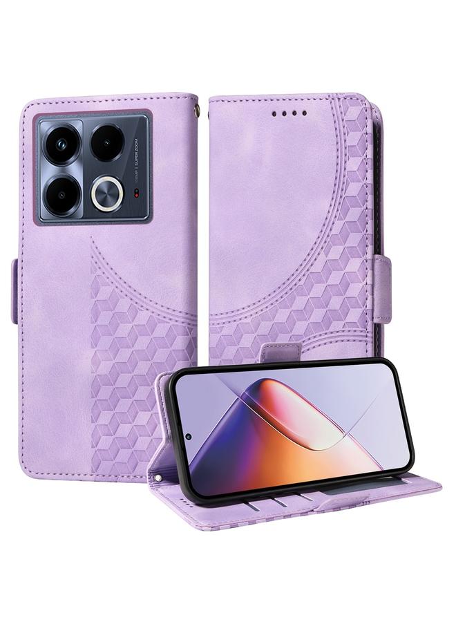 The Bros Phone Case For Infinix Note 40 4G Embossed Rhombus Starry Leather Phone Phone Case - Image 1