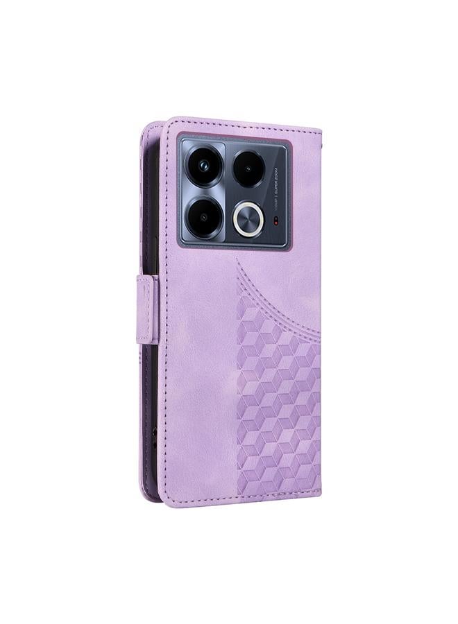 The Bros Phone Case For Infinix Note 40 4G Embossed Rhombus Starry Leather Phone Phone Case - Image 3