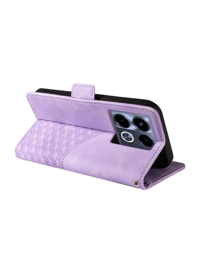 The Bros Phone Case For Infinix Note 40 4G Embossed Rhombus Starry Leather Phone Phone Case - Image 5