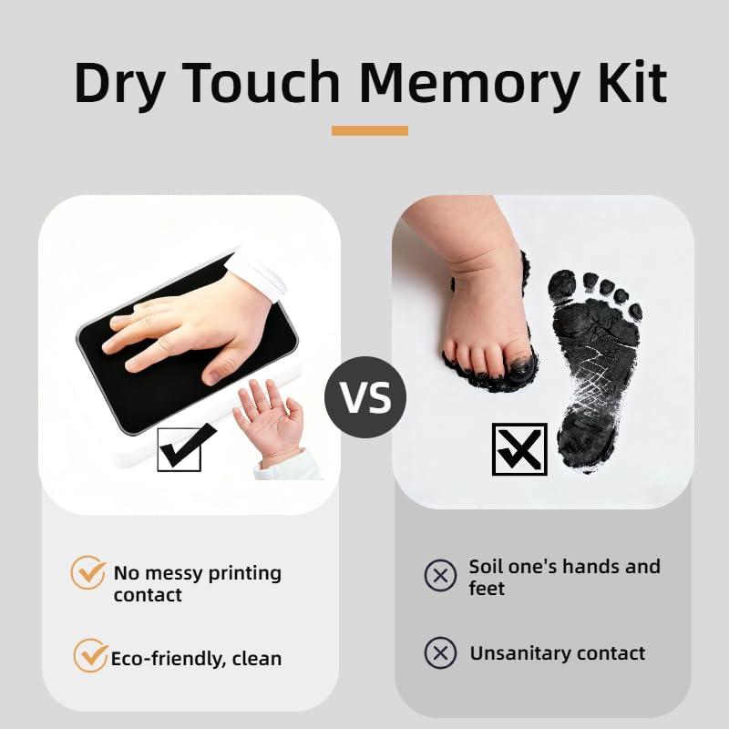Laoha 15-Set Inkless Memory Kit for Hand & Foot Prints, Pet Paw Impressions – Clean Touch Pad with Keepsake Cards - Image 4