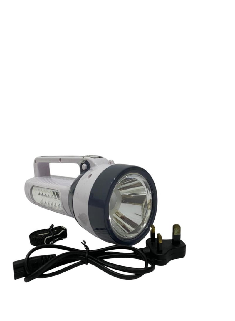 ميتشو مصباح بحث LED قابل لإعادة الشحن، 3 وات فائق السطوع مع 16 مصباح LED جانبي، شعاع طويل المدى، ما يصل إلى 6 ساعات من العمل المستمر في البحث عن التنزه والتخييم وصيد الأسماك ومصابيح يدوية وكشافات - Image 5