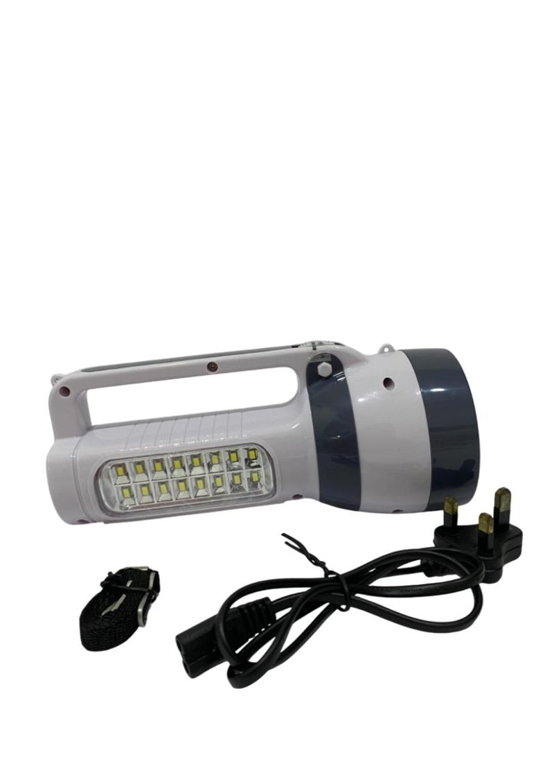 ميتشو مصباح بحث LED قابل لإعادة الشحن، 3 وات فائق السطوع مع 16 مصباح LED جانبي، شعاع طويل المدى، ما يصل إلى 6 ساعات من العمل المستمر في البحث عن التنزه والتخييم وصيد الأسماك ومصابيح يدوية وكشافات - Image 4