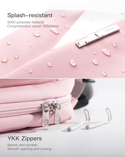 Inateck Sling Bag X, Multi-pocket Crossbody Shoulder Chest Bag with Adjustable Shoulder Strap, Water-resistant Waist Fanny Pack for Men, Women, Travel, Daily Use, Cycling, Hiking, Pink, Large - Image 5