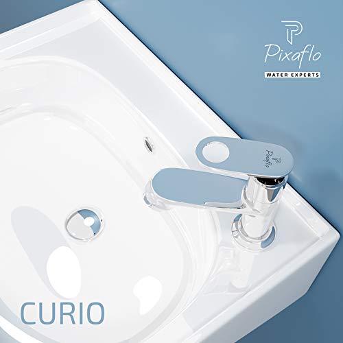 Pixaflo Brass Pillar Tap for Wash Basin | Pillar Cock | Quarter-Turn | Ceramic Disc Cartridge | Foam Flow | Chrome (Curio) - Image 5