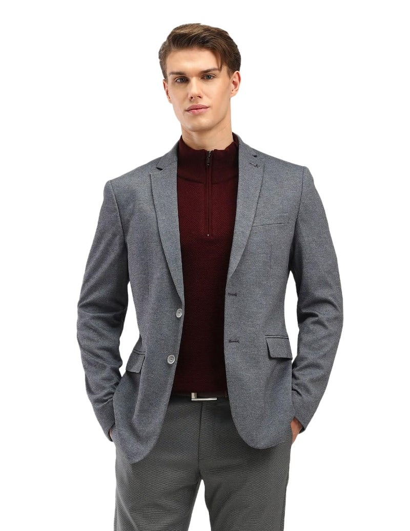 Arrow Men's Slim Fit Blazer - Notch Lapel Collar with Long Sleeves Stylish Blazer for Men - 38, Dark Grey - Image 1
