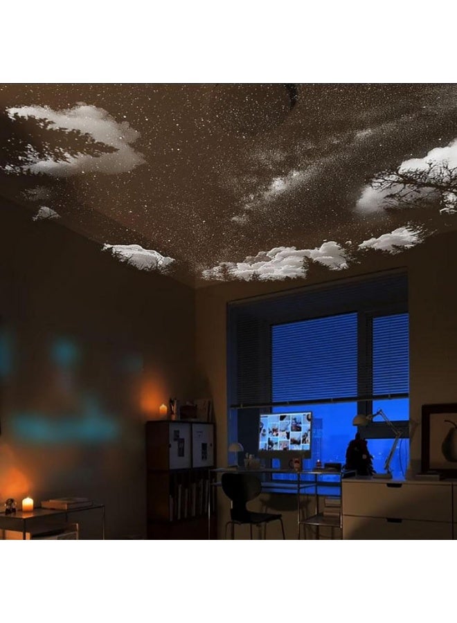2-in-1 Galaxy Projector Night Light, Starry Sky Projector with 360° Remote Control, Multiple Projection Films,Flexible Gooseneck, USB Powered Portable Night Light for Bedroom Decor (12 films) - Image 5
