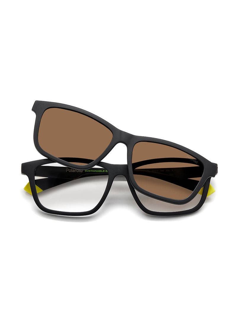 Polaroid Unisex UV Protection Rectangular Sunglasses - Pld 2147/Cs Mtt Black 55 - Lens Size: 55 Mm - Image 4