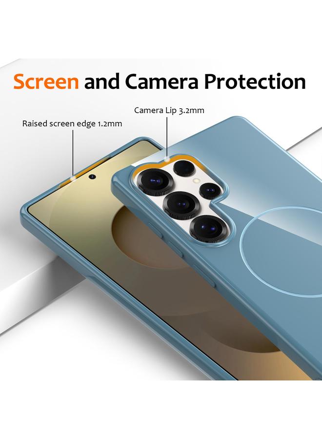 S-TOP Case For Samsung Galaxy S25 Ultra 5G Glossy TPU Shockproof MagSafe Phone Case with Lanyard - Image 3