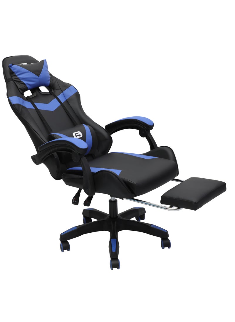 Multi Home Furniture - Ergonomic Gaming Chair with Footrest – -Blue BLK   MH-FR1005-Blue BLK - Image 1