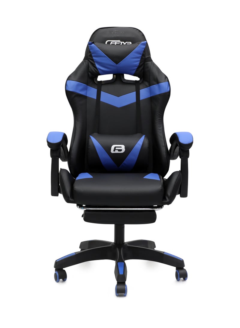 Multi Home Furniture - Ergonomic Gaming Chair with Footrest – -Blue BLK   MH-FR1005-Blue BLK - Image 1
