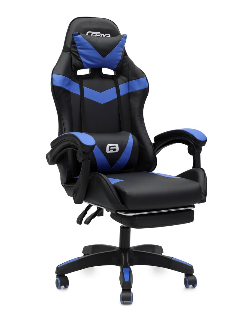 Multi Home Furniture - Ergonomic Gaming Chair with Footrest – -Blue BLK   MH-FR1005-Blue BLK - Image 1