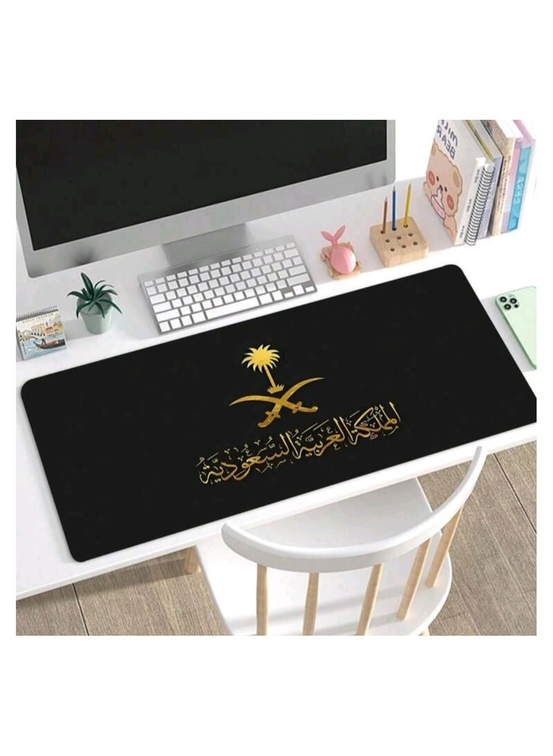 سعودي وسادة ماوس بأرضية مطاطية مقاومة للانزلاق بخيط مخيط، سجادة مكتبية، هدية خفيفة والمكتب والمنزل، المملكة العربية السعودية - Image 5
