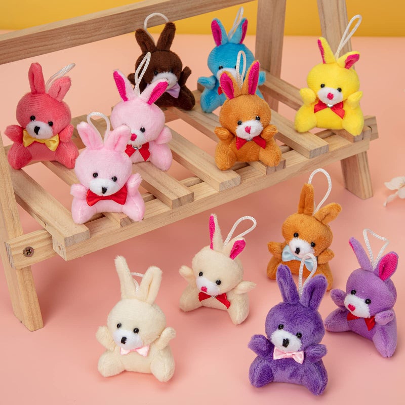 Lumiparty 24 Pcs Filled Easter Eggs with Plush Bunny,Colorful Easter Eggs Prefilled with Plush Bunnies,Plush Animals Stuffed Toy for Kids Toddlers Easter Egg Hunt,Easter Basket Stuffers and Easter Party Favors - Image 5