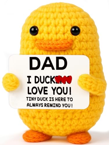 MBL Gifts for Dad Birthday Fathers Fathers Fathers Day Funny Cool Cute Gag Crochet Duck for Papa Daddy Father from Daughter Son - Image 1