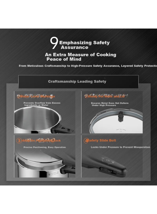 Wmf Imported Stainless Steel Pressure Cooker -proof Household Pressure Cooker Induction Compatible Rds Quick Pot 6.5l - Image 1